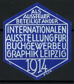 Reklamemarke Leipzig, Internationale Ausstellung für Buchgewerbe und Graphik 1914