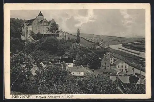 AK Schweinfurt, Schloss Mainberg mit Dorf