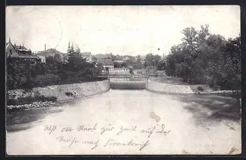 AK Schweinfurt, Blick von der Maxbrücke