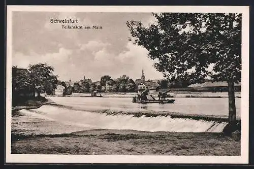 AK Schweinfurt, Teilansicht am Main