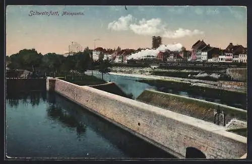 AK Schweinfurt, Mainpartie mit Schleuse