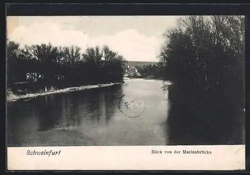 AK Schweinfurt, Blick von der Marienbrücke