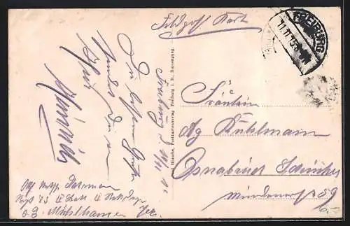 AK Freiburg i. Br., Münster mit Schlossberg