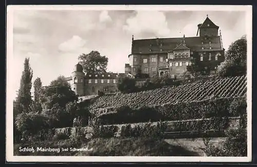 AK Schweinfurt, Schloss Mainberg mit Weinkultur