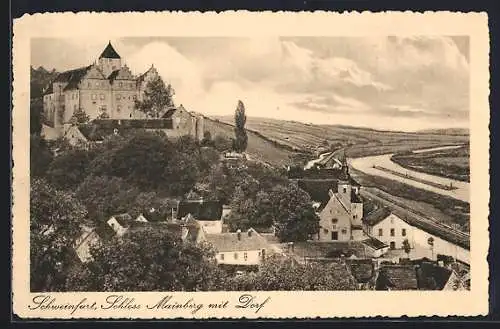 AK Schweinfurt, Schloss Mainberg mit Umgebung