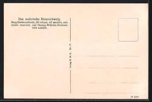 AK Braunschweig, Burg Dankwarderode und Herzog-Wilhelm-Denkmal