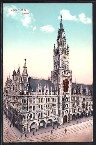 AK München-Au, Blick auf das Rathaus