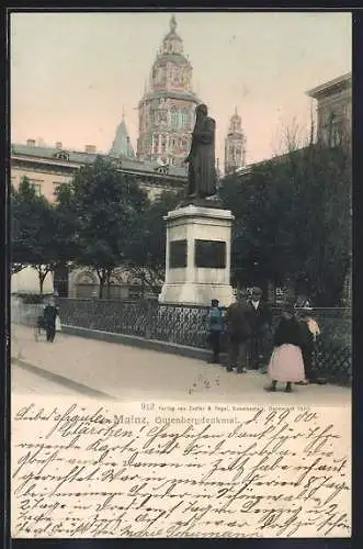 AK Mainz, Partie am Guttenbergdenkmal
