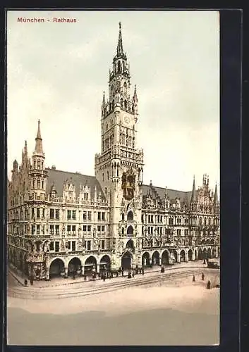 AK München-Au, Blick auf das Rathaus