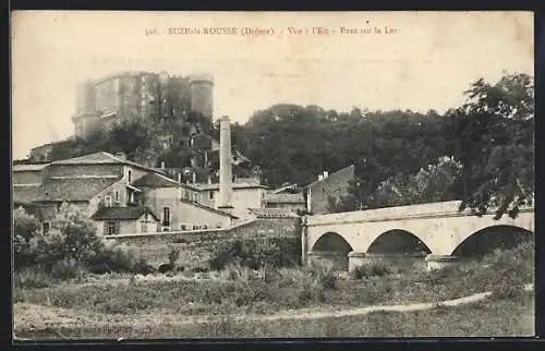 AK Suze-la-Rousse, Vue à l`Est - Pont sur le Lez