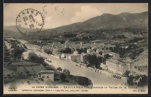 AK Saillans, vue générale et vallée de la Drôme