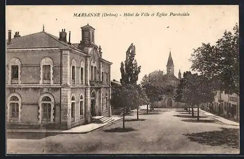 AK Marsanne, Hotel de Ville et Eglise