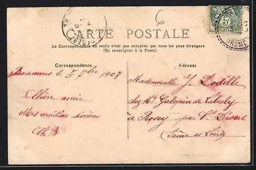 AK Beaumont-les-Valence, Vue du Chateau de Montéléger