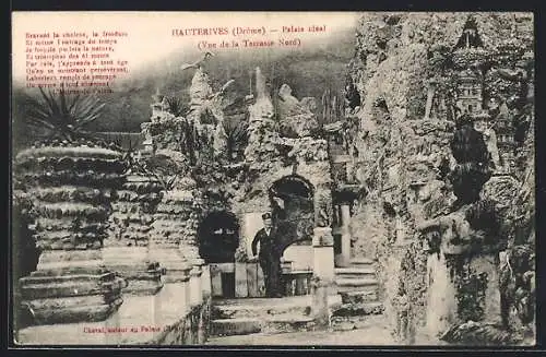 AK Hauterives, Palais ideal, Vue de la Terrasse Nord