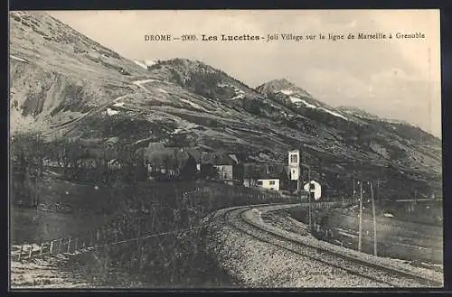 AK Les Lucettes, Joli Village sur la ligne de Marseille à Grenoble