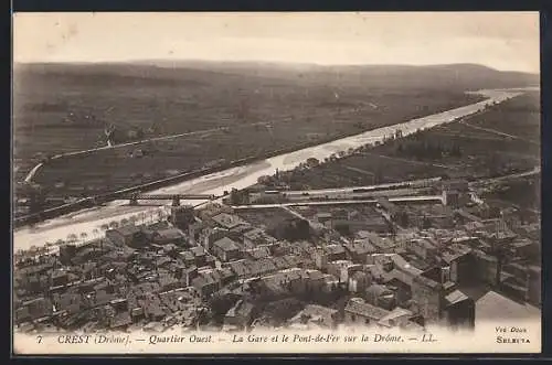 AK Crest, Quartier Ouest, La Gare et le Pont-de-Fer