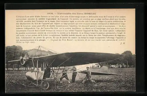 AK L`Aérostable des frères Moreau, Eindecker-Flugzeug