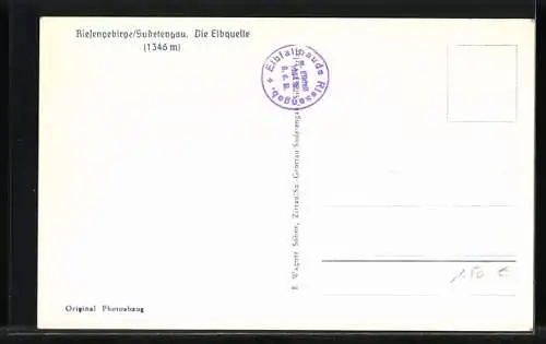 AK Die Elbquelle im Riesengebirge