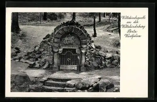 AK Wittekindsquelle an der Wittekindsburg, Porta Westfalica