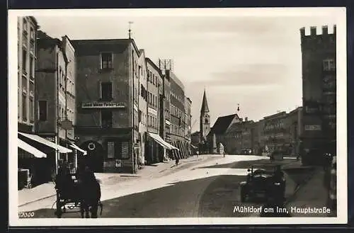 AK Mühldorf am Inn, Blick in die Hauptstrasse