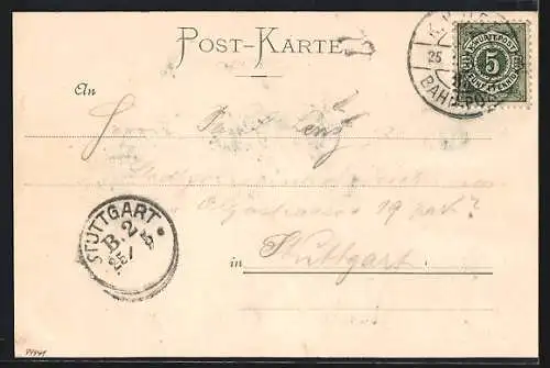 AK Aalen, Schubartdenkmal, Kriegerdenkmal, Gesamtansicht aus der Ferne
