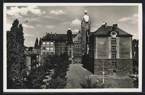 AK Nürnberg, Blick aufs Bismarckschulhaus