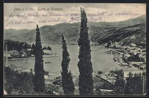 AK Gravosa, Blick auf den Hafen