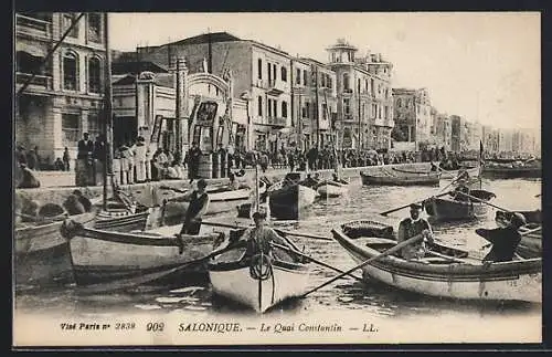 AK Salonique, Le Quai Constantin