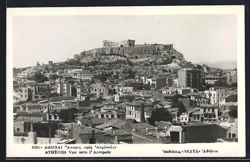 AK Athènes, Vue vers l` Acropole