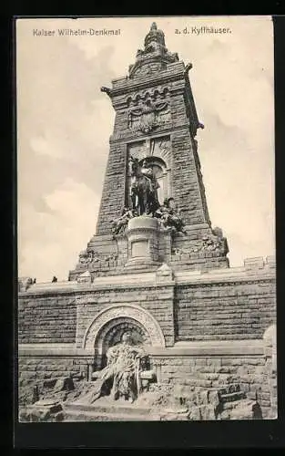 AK Kyffhäuser, Kaiser Wilhelm-Denkmal mit Reiterstatue