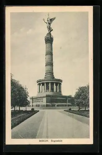 AK Berlin, Siegessäule mit Strassenpartie