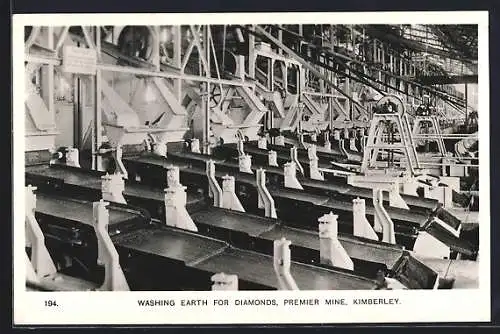AK Kimberley /Transvaal, Washing Earth for Diamonds, Premier Mine