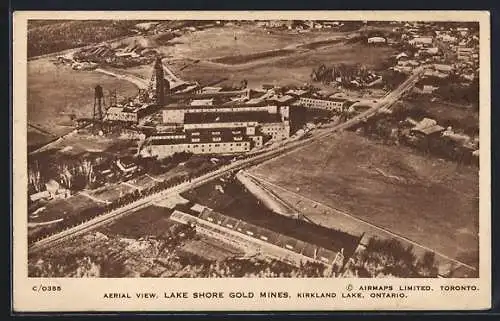 AK Kirkland Lake /Ontario, Aerial View of the Lake Shore Gold Mines