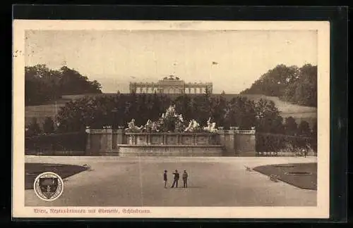 AK Deutscher Schulverein Nr. 242: Wien, Schönbrunn, Neptunbrunnen mit Gloriette