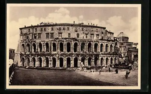 AK Rom, Das Theater des Marcellus mit Synagoge