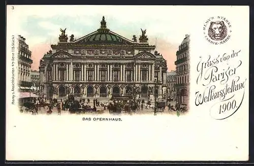 AK Paris, Exposition universelle de 1900, Das Opernhaus