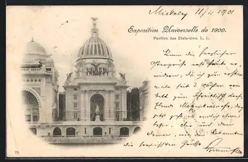 AK Paris, Exposition universelle de 1900, Pavillon des Etats-Unis