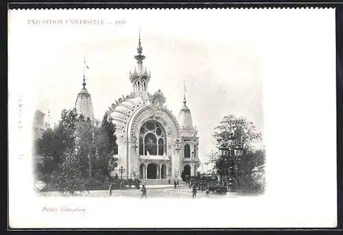 AK Paris, Exposition universelle de 1900, Palais Éducation
