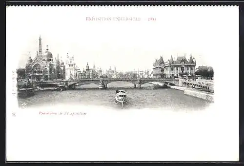 AK Paris, Exposition universelle de 1900, Panorama de l`Exposition