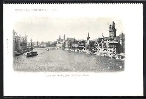AK Paris, Exposition universelle de 1900, Le Quai Debilly près du Vieux Paris