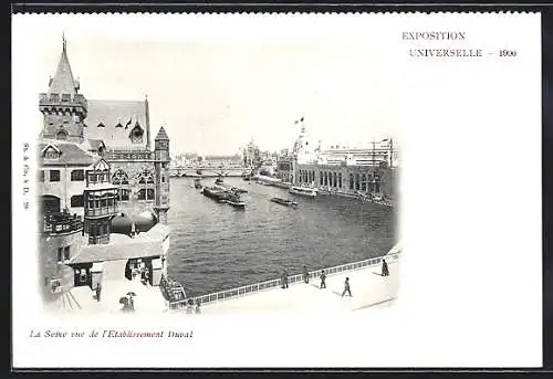 AK Paris, Exposition universelle de 1900, La Seine vue de l`Etablissement Duval