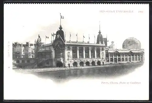 AK Paris, Exposition universelle de 1900, Forêts, Chasse, Péche et Cueilettes