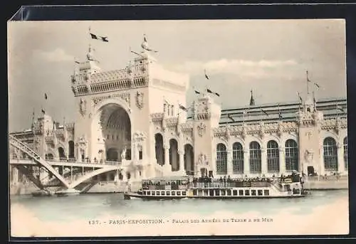 AK Paris, Exposition universelle de 1900, Palais des Armées de Terre et de Mer