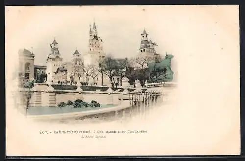 AK Paris, Exposition universelle de 1900, Les Bassins du Trocadéro, L`Asie Russe