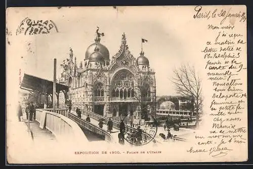 AK Paris, Exposition universelle de 1900, Palais de L'Italie