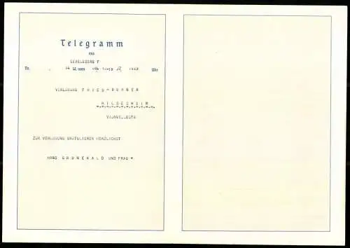 Telegramm Deutsche Reichspost, 1937, Blumengirlande und Alpenlandschaft mit schneebedecktem Berg und Tannenbäumen