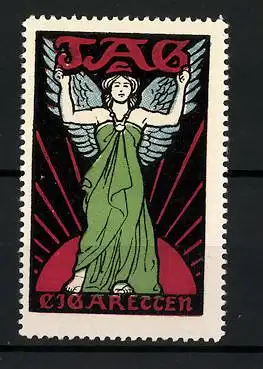 Reklamemarke TAG Cigaretten, hübscher Engel