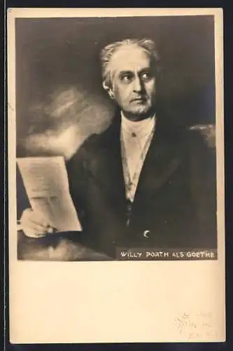 Künstler-AK Schauspieler Willy Porth als Goethe