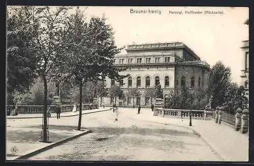 AK Braunschweig, Herzogliches Hoftheater Rückseite