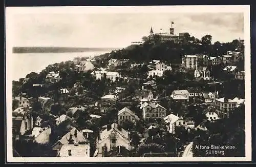 AK Hamburg-Blankenese, Etablissement auf dem Sülberg mit Villenviertel